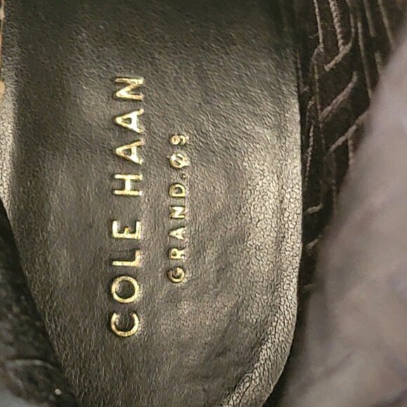 Cole Haan Boots Women's "Loveth" Black Leather Full Zip Tall 4" Heeled Knee High - Picture 6 of 7